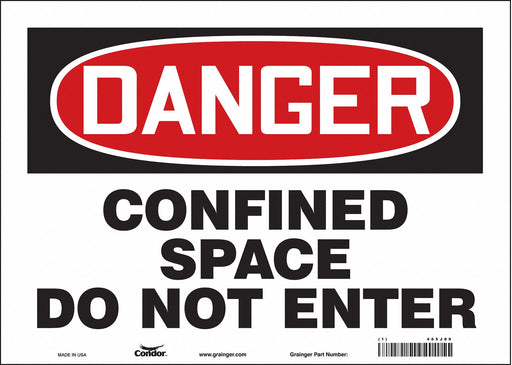 Safety Sign 10 inx14 in Vinyl