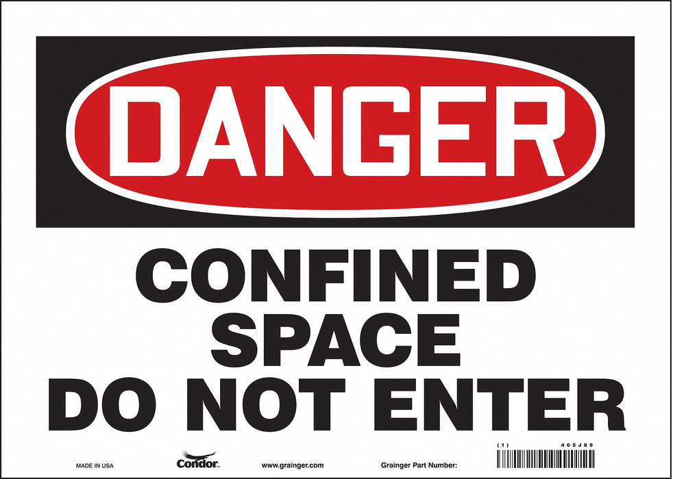 Safety Sign 10 inx14 in Vinyl