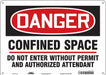 Safety Sign 10 inx14 in Aluminum