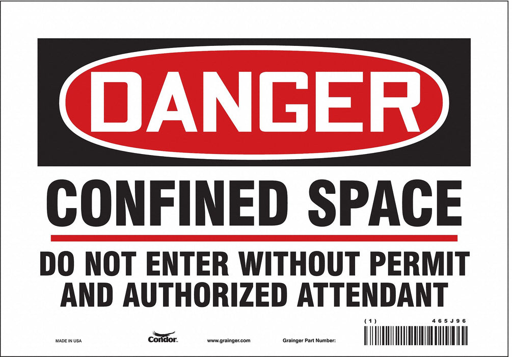 Safety Sign 7 inx10 in Vinyl