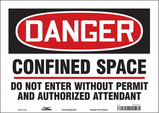Safety Sign 10 inx14 in Vinyl