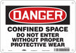 Safety Sign 7 in x 10 in Aluminum