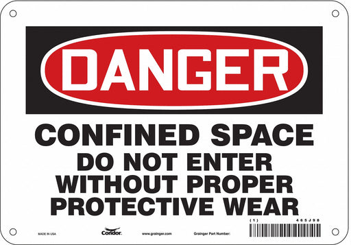 Safety Sign 7 in x 10 in Aluminum