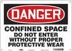Safety Sign 10 in x 14 in Aluminum