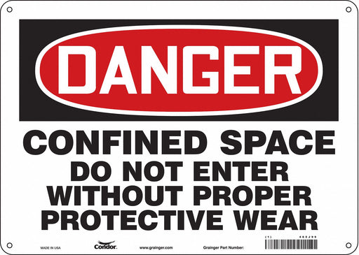 Safety Sign 10 in x 14 in Aluminum