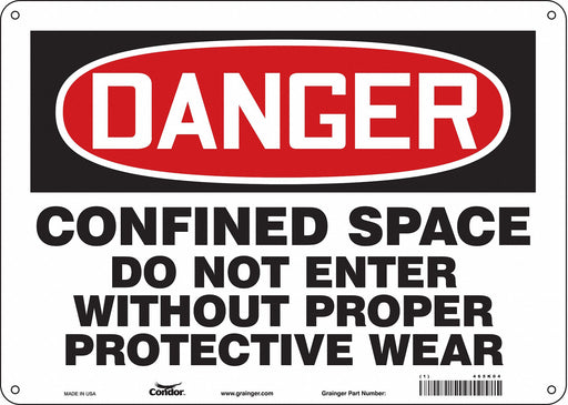 Safety Sign 10 inx14 in Polyethylene