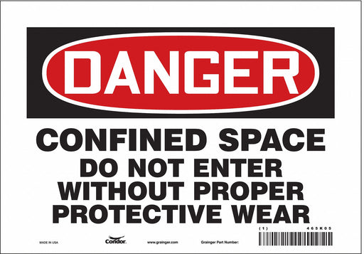 Safety Sign 7 in x 10 in Vinyl