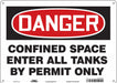 Safety Sign 10 inx14 in Aluminum