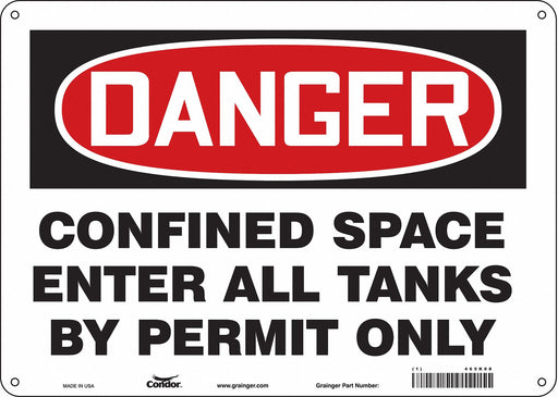 Safety Sign 10 inx14 in Aluminum