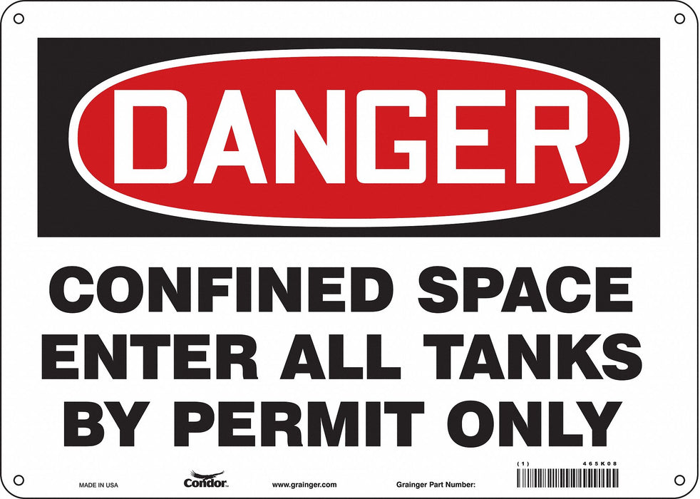 Safety Sign 10 inx14 in Aluminum