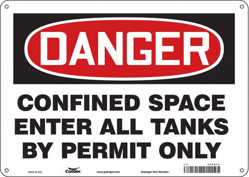 Safety Sign 10 inx14 in Polyethylene