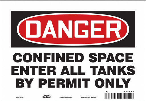 Safety Sign 7 inx10 in Vinyl