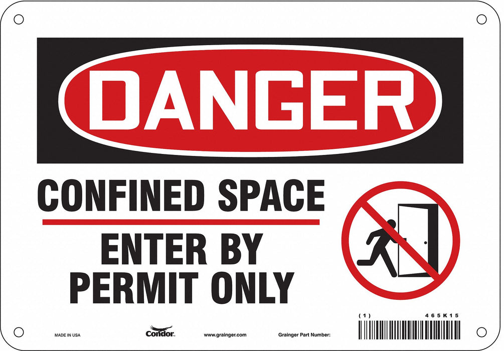 Safety Sign 7 in x 10 in Aluminum