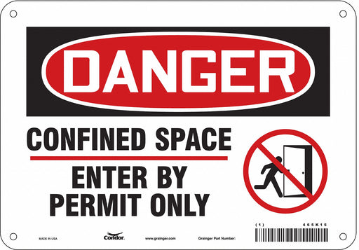 Safety Sign 7 in x 10 in Aluminum