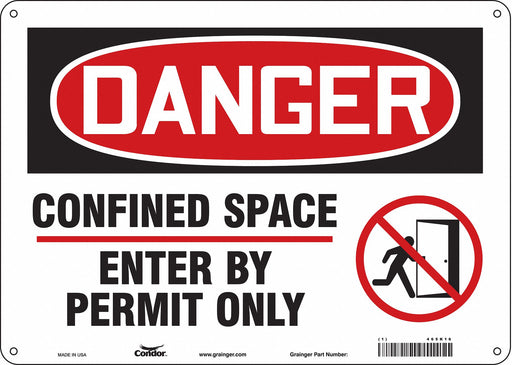 Safety Sign 10 inx14 in Aluminum
