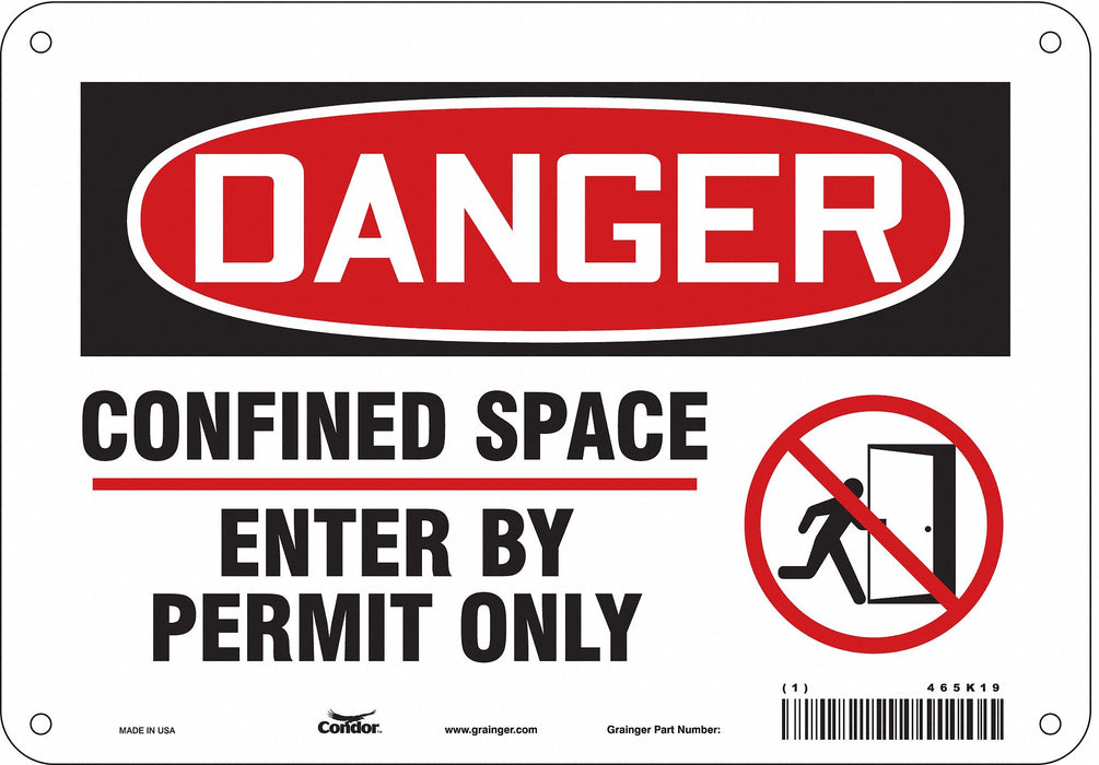 Safety Sign 7 inx10 in Polyethylene