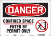 Safety Sign 10 inx14 in Polyethylene