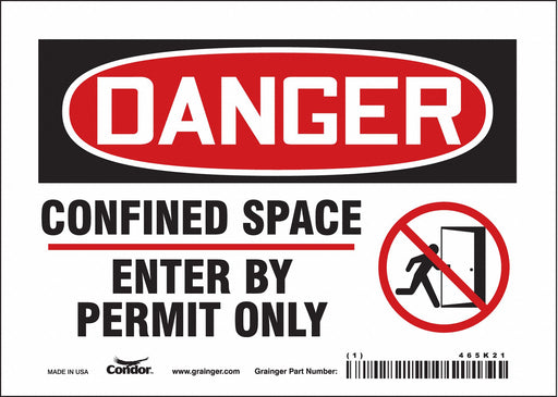 Safety Sign 5 inx7 in Vinyl
