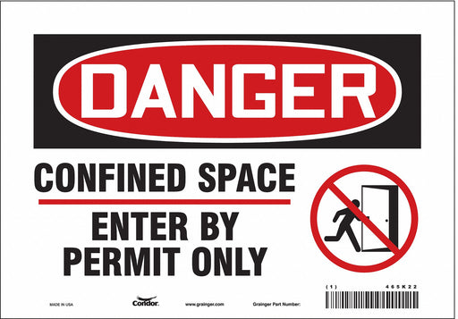 Safety Sign 7 inx10 in Vinyl