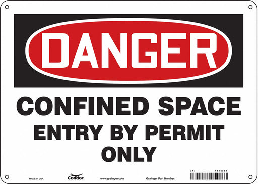 Safety Sign 10 inx14 in Aluminum