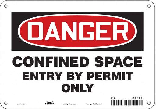 Safety Sign 7 inx10 in Polyethylene