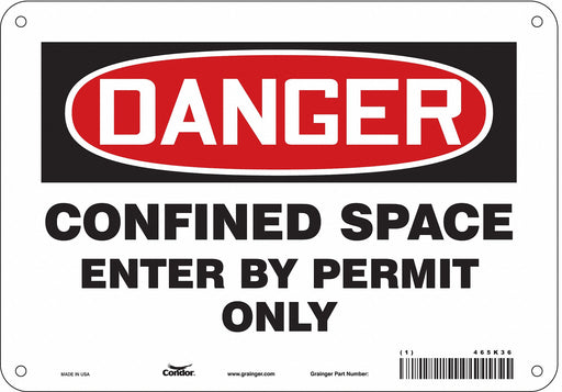 Safety Sign 7 inx10 in Polyethylene