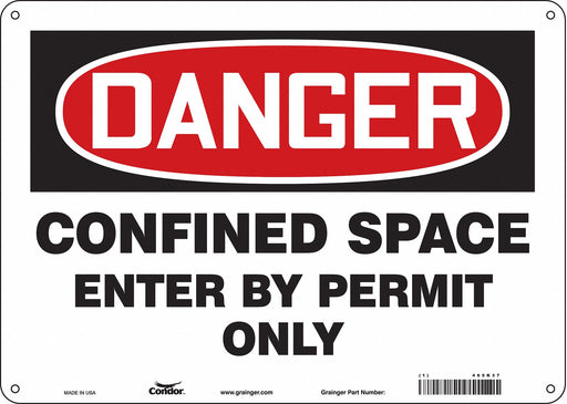 Safety Sign 10 inx14 in Polyethylene