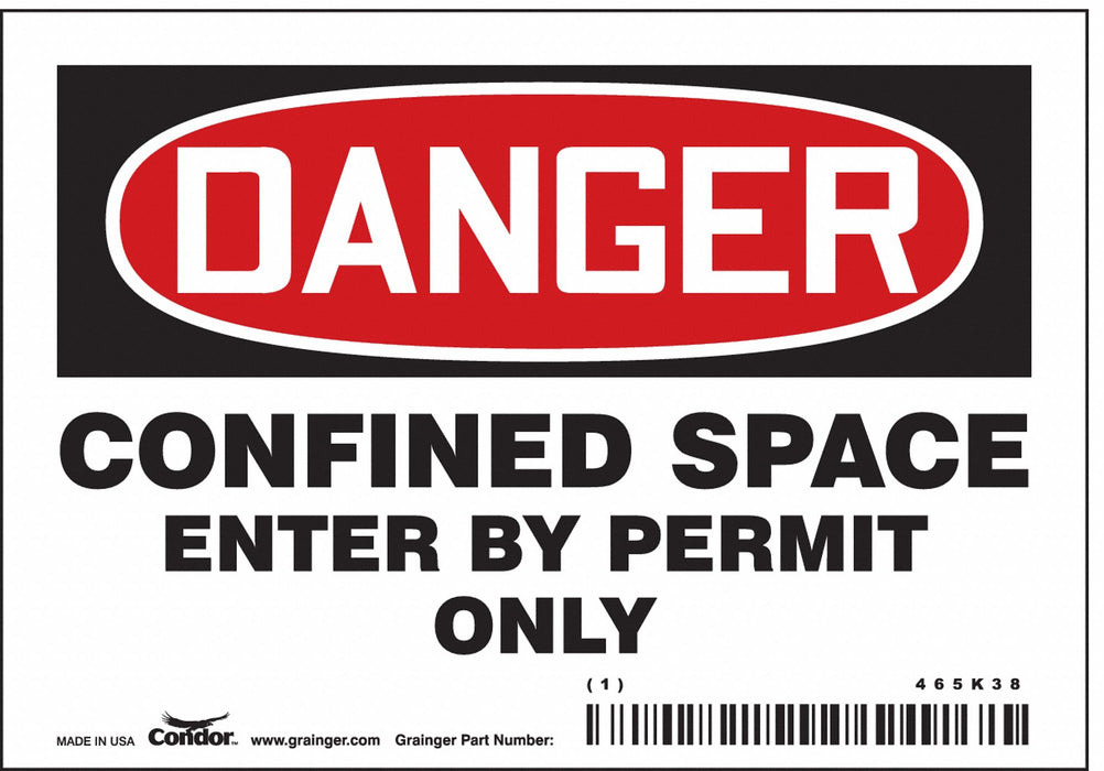 Safety Sign 3 1/2 inx5 in Vinyl