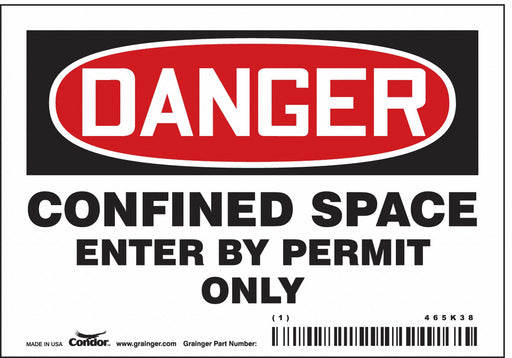 Safety Sign 3 1/2 inx5 in Vinyl