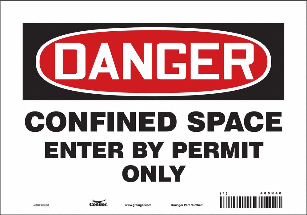 Safety Sign 7 inx10 in Vinyl