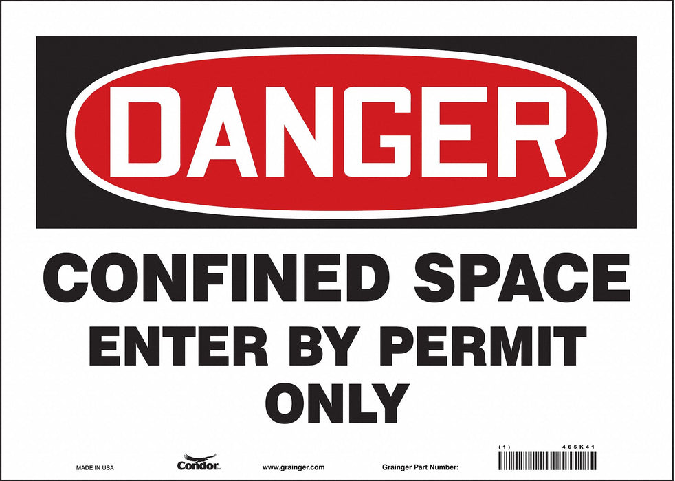 Safety Sign 10 inx14 in Vinyl