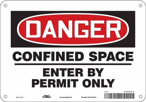 J6916 Safety Sign 7 H 10 W Aluminum