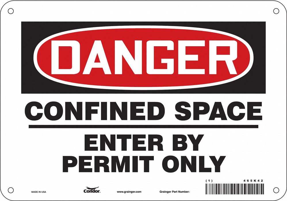 J6916 Safety Sign 7 H 10 W Aluminum