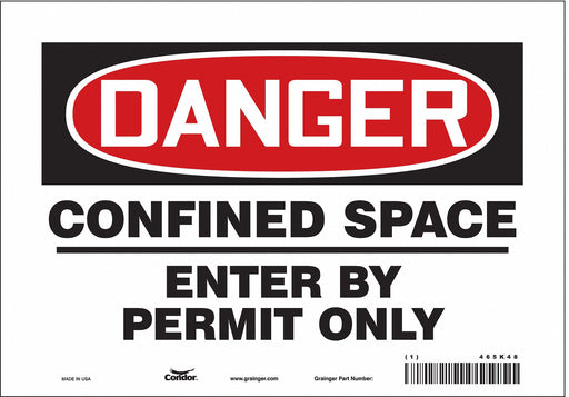 J6916 Safety Sign 7 inx10 in Vinyl