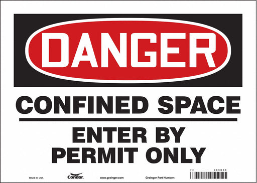 J6916 Safety Sign 10 inx14 in Vinyl
