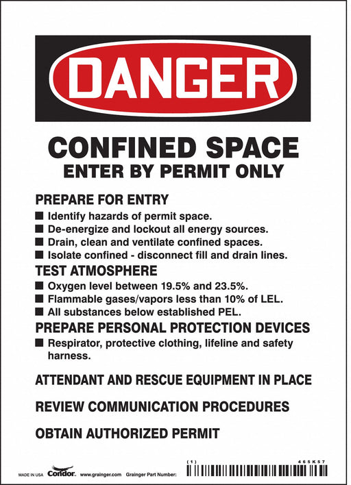 Safety Sign 7 inx5 in Vinyl