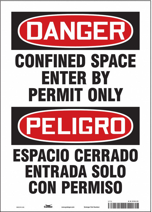 J6917 Safety Sign 14 inx10 in Vinyl