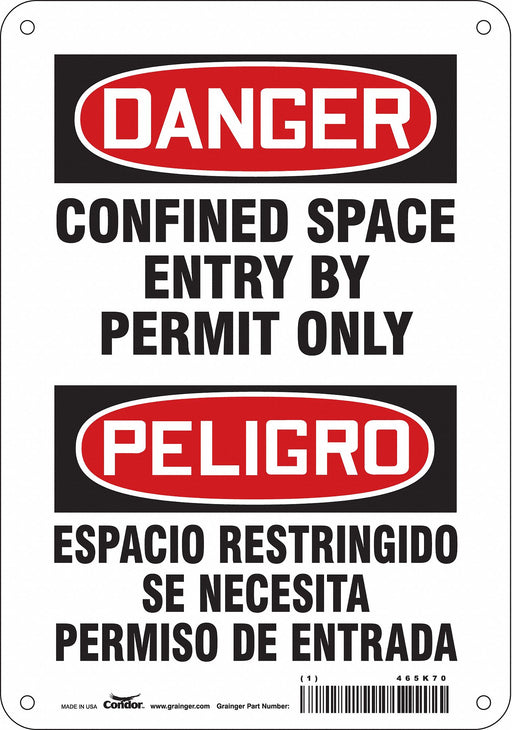Safety Sign 10 inx7 in Aluminum