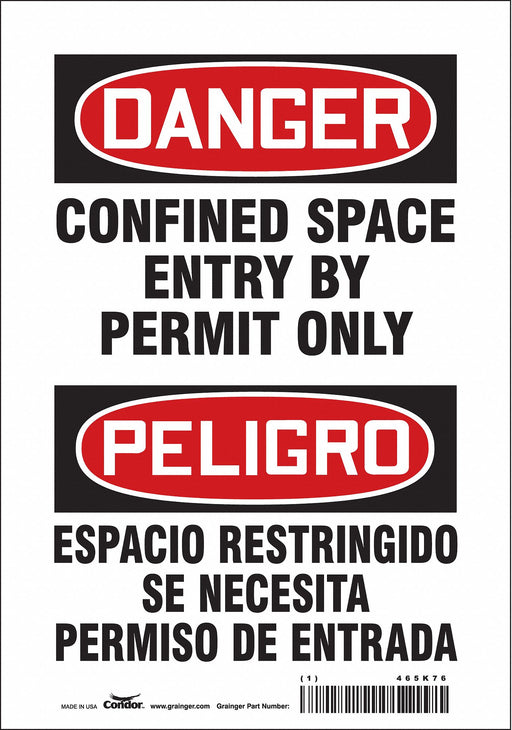 Safety Sign 10 inx7 in Vinyl