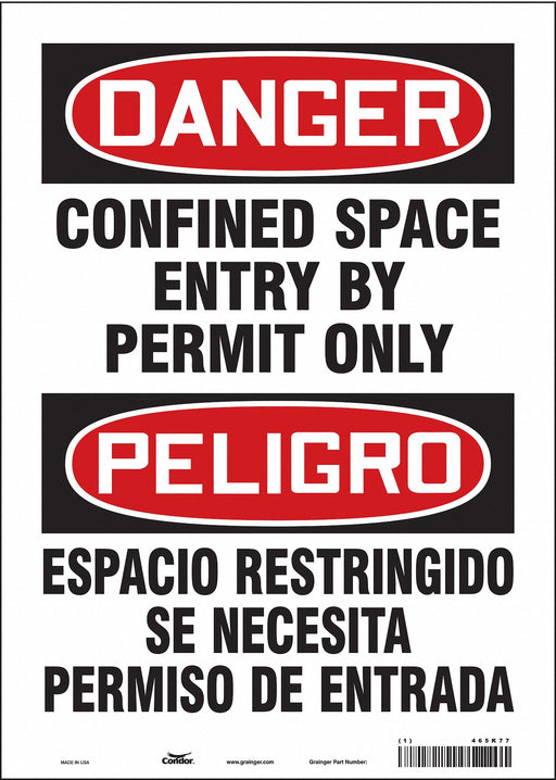 Safety Sign 14 inx10 in Vinyl