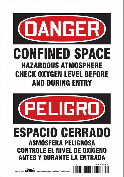 Safety Sign 10 in x 7 in Vinyl