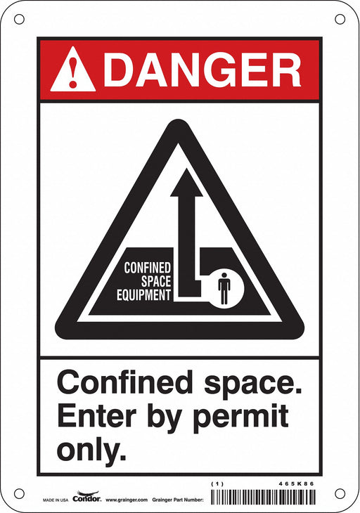 Safety Sign 10 inx7 in Aluminum