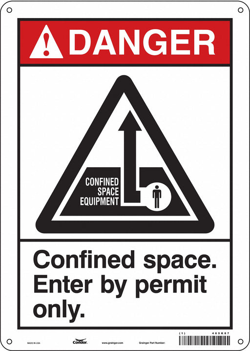 Safety Sign 14 inx10 in Aluminum