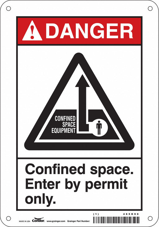 Safety Sign 10 inx7 in Polyethylene