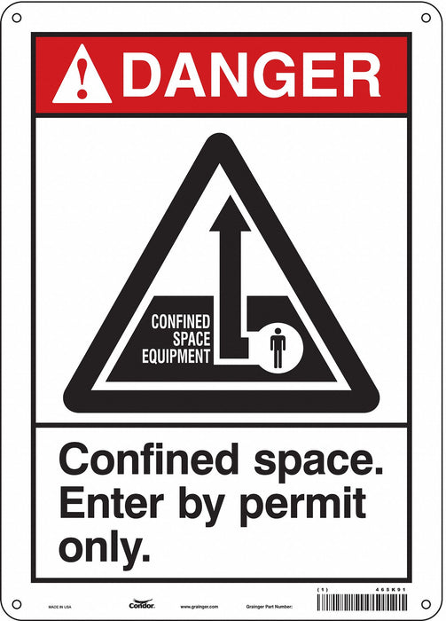 Safety Sign 14 inx10 in Polyethylene