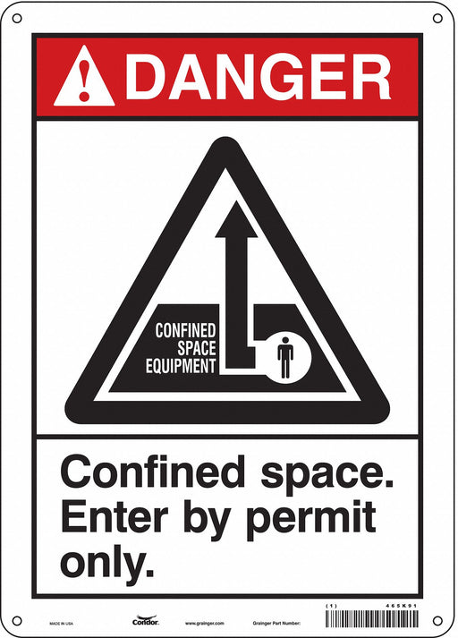 Safety Sign 14 inx10 in Polyethylene