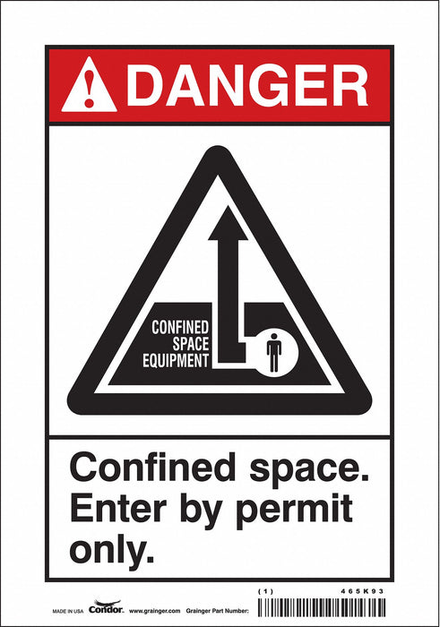 Safety Sign 10 inx7 in Vinyl