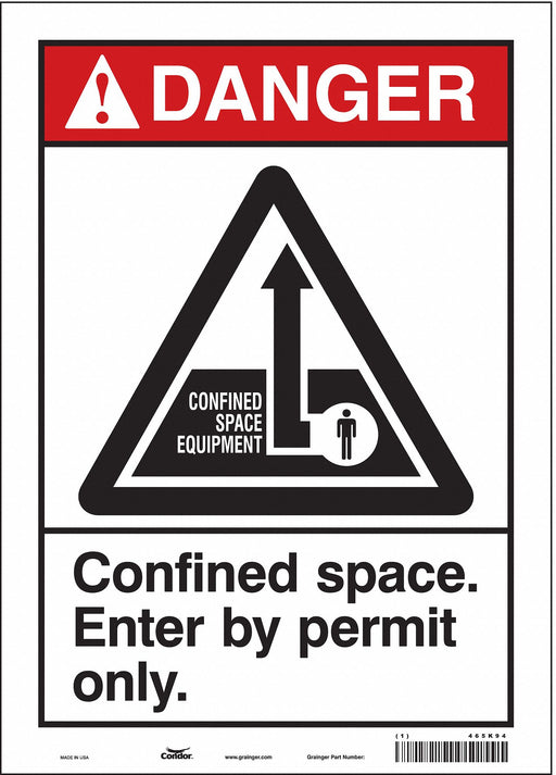 Safety Sign 14 inx10 in Vinyl