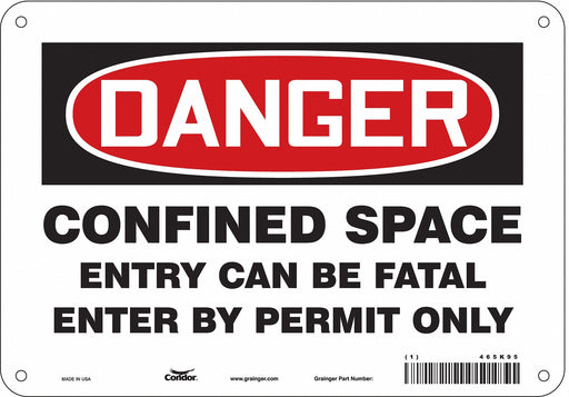 Safety Sign 7 in x 10 in Aluminum