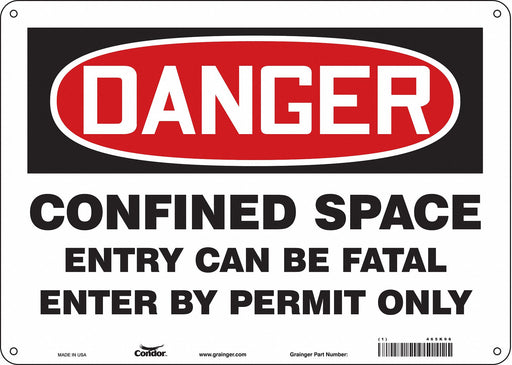 Safety Sign 10 inx14 in Aluminum